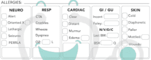 assessment sheet top