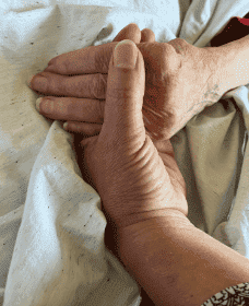 Laura Holding Her Moms Hand