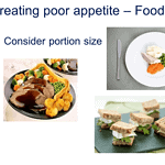 treating poor appetite food first considering portion size