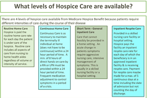 hospice four levels of care