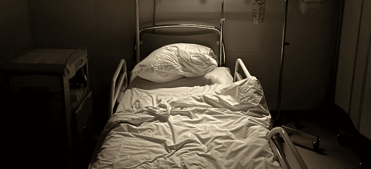 Empty Hospital Bed At A Nursing Facility